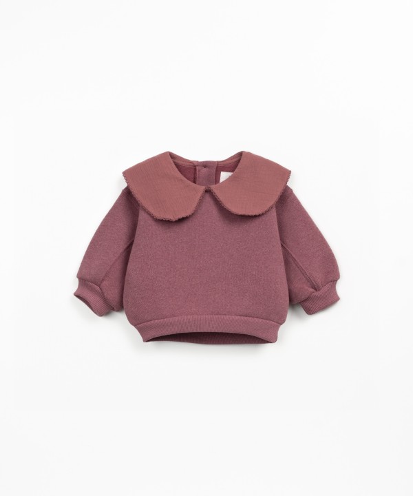 Sweater in a blend of natural and recycled fibers