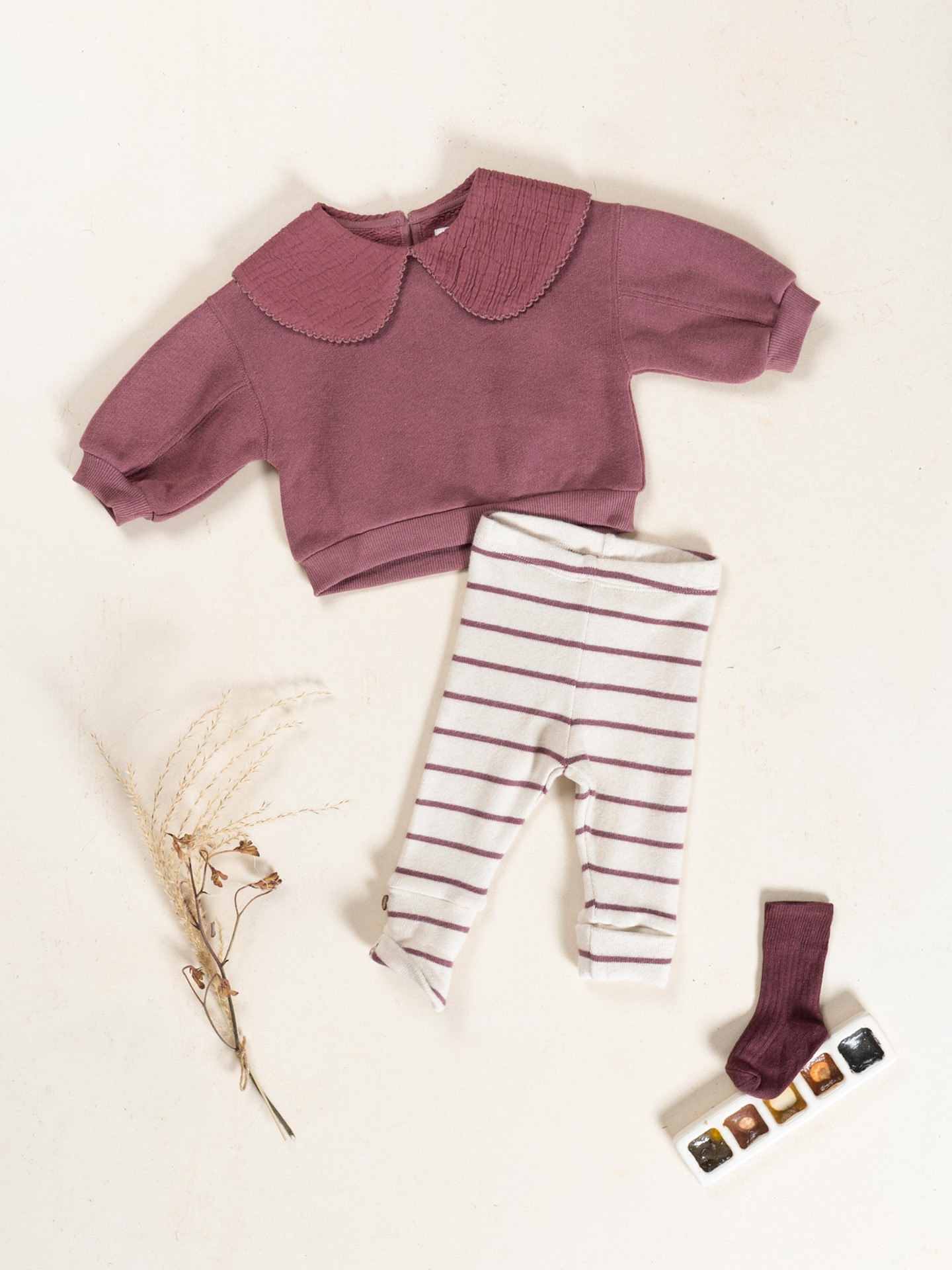 Sweater in a blend of natural and recycled fibers