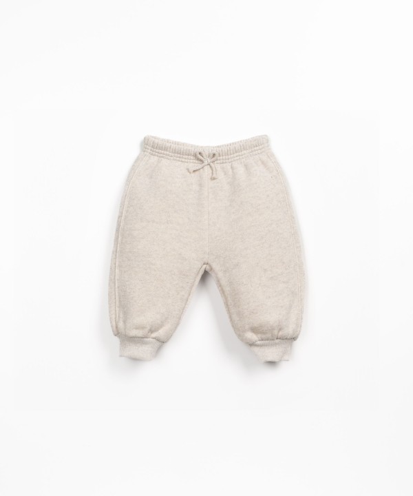 Jersey trousers in blend of natural and recycled fibres