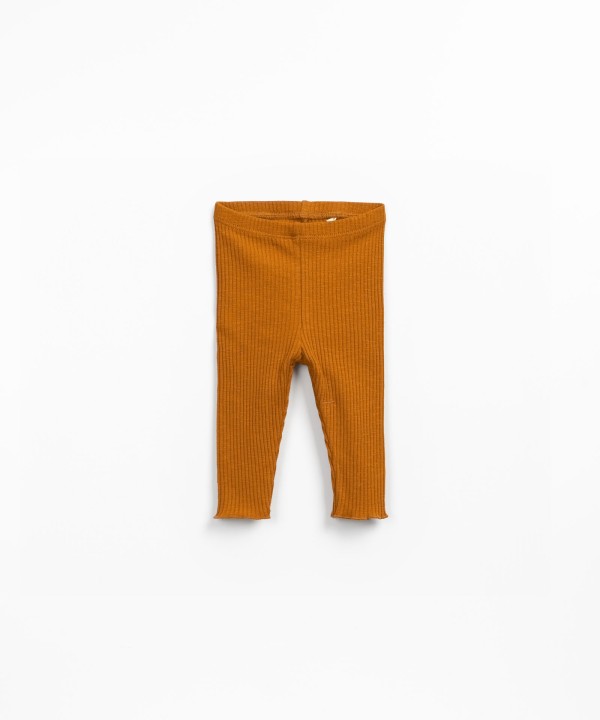 Ribbed leggings in organic cotton