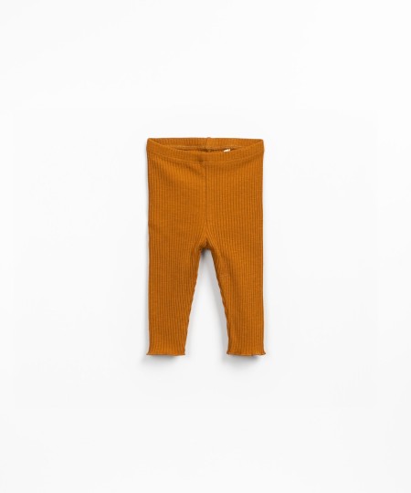 Ribbed leggings in organic cotton