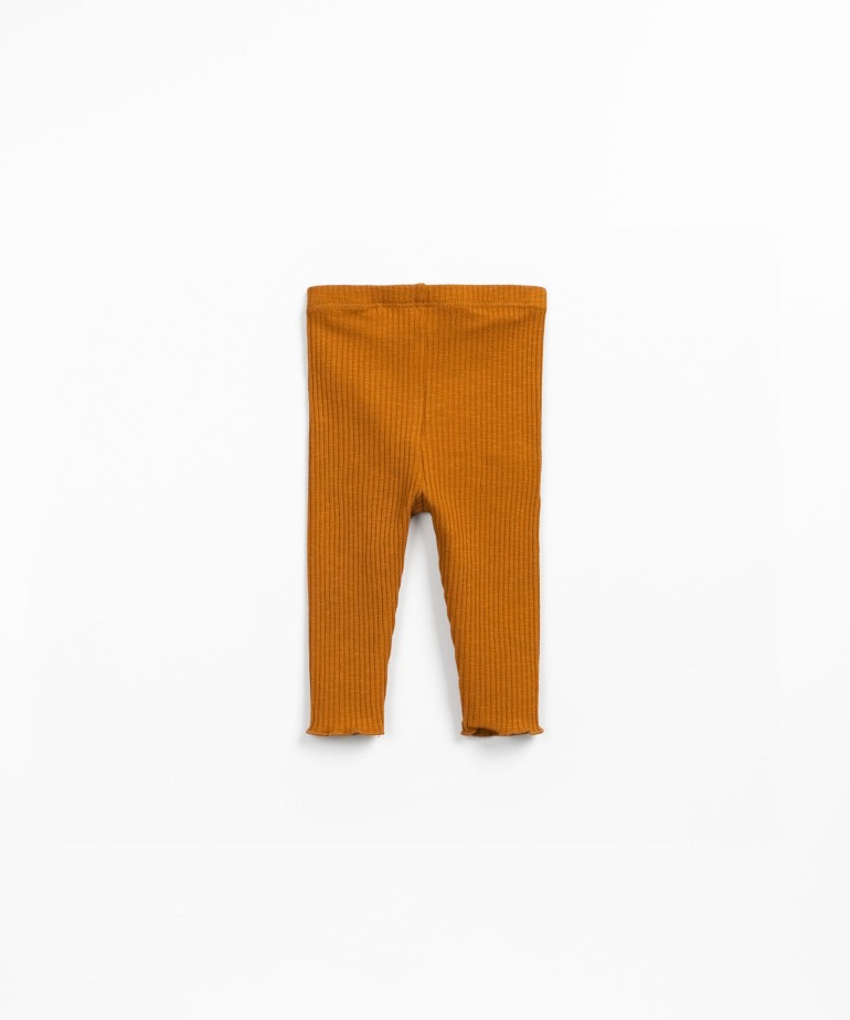 Ribbed leggings in organic cotton