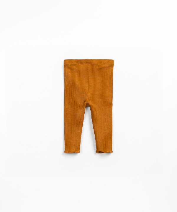 Ribbed leggings in organic cotton