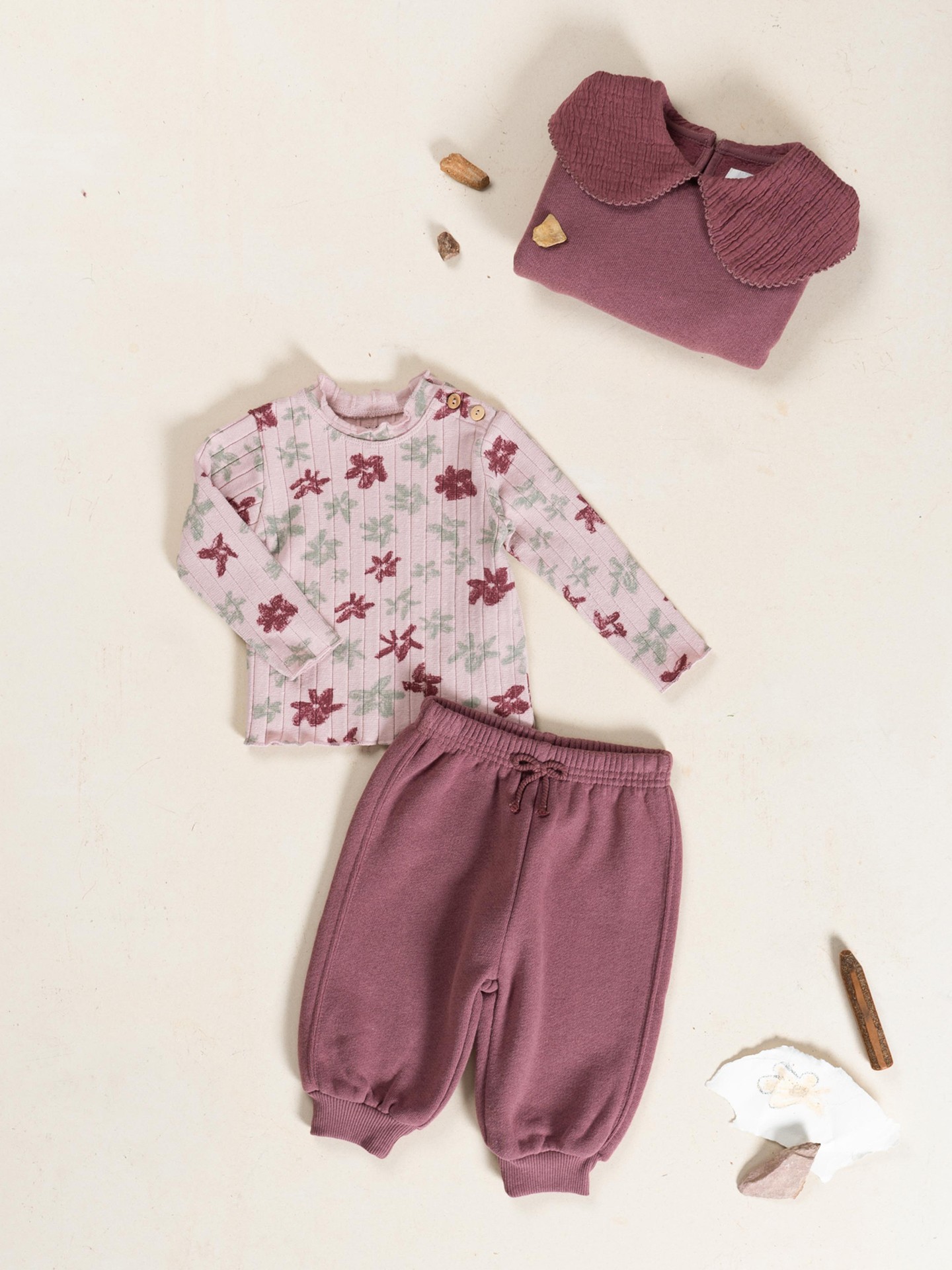 Pantalon en maille avec mélange de fibres naturelles et recyclées