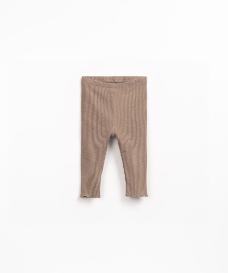 Ribbed leggings in organic cotton
