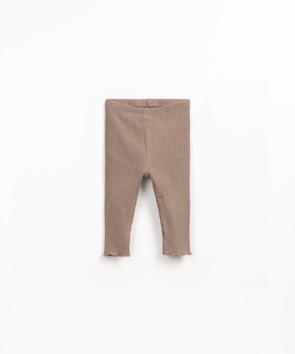 Ribbed leggings in organic cotton