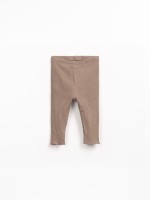 Ribbed leggings in organic cotton