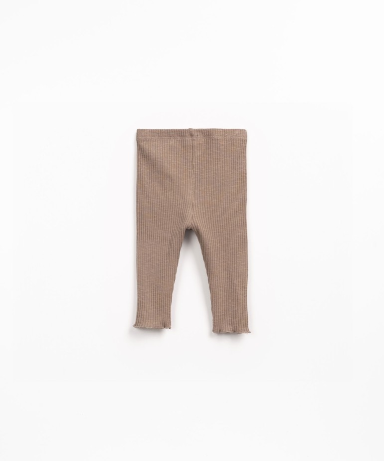 Ribbed leggings in organic cotton