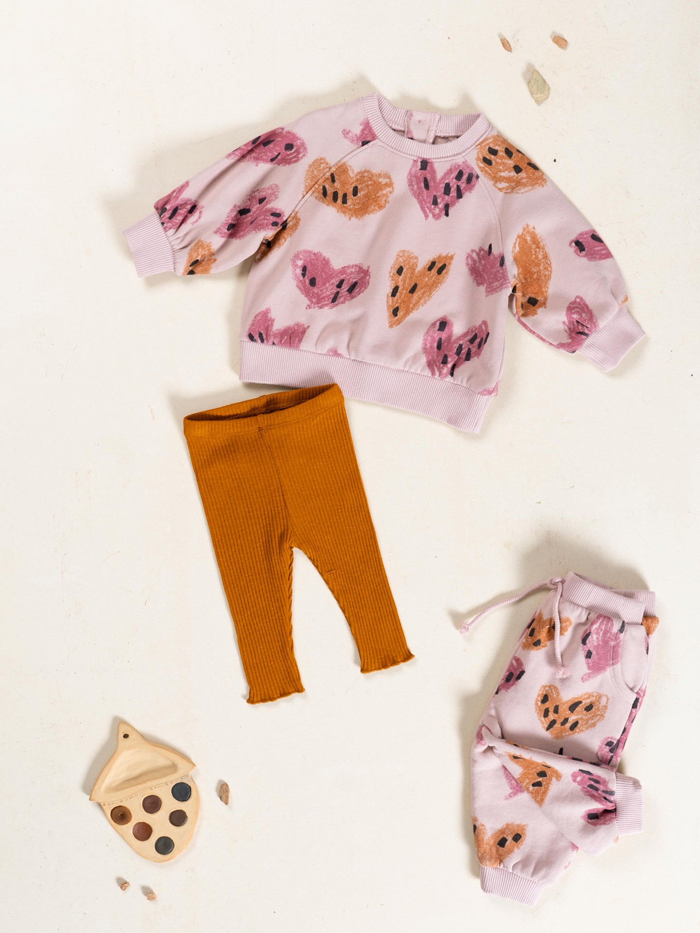 Leggings canalé de algodón orgánico