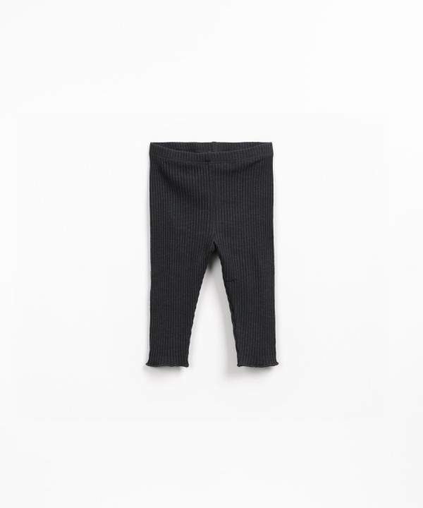 Ribbed leggings in organic cotton