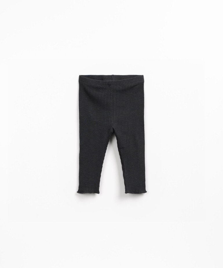 Ribbed leggings in organic cotton