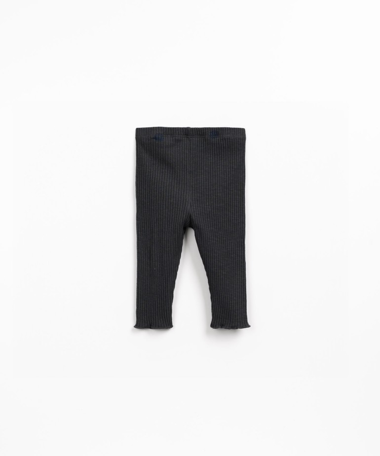 Ribbed leggings in organic cotton