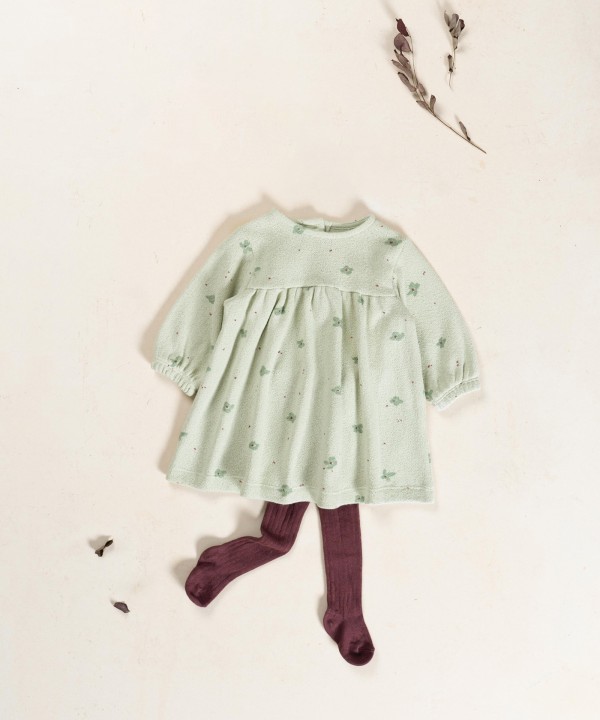 Organic cotton ribbed tights