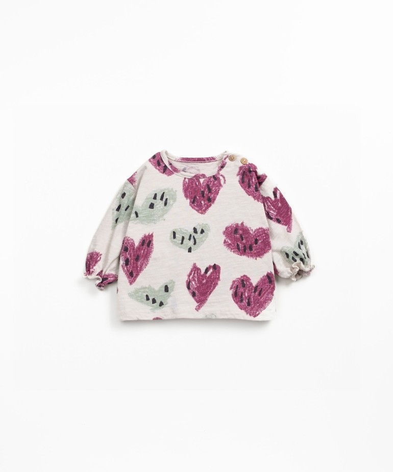 Knit jumper with natural fibers