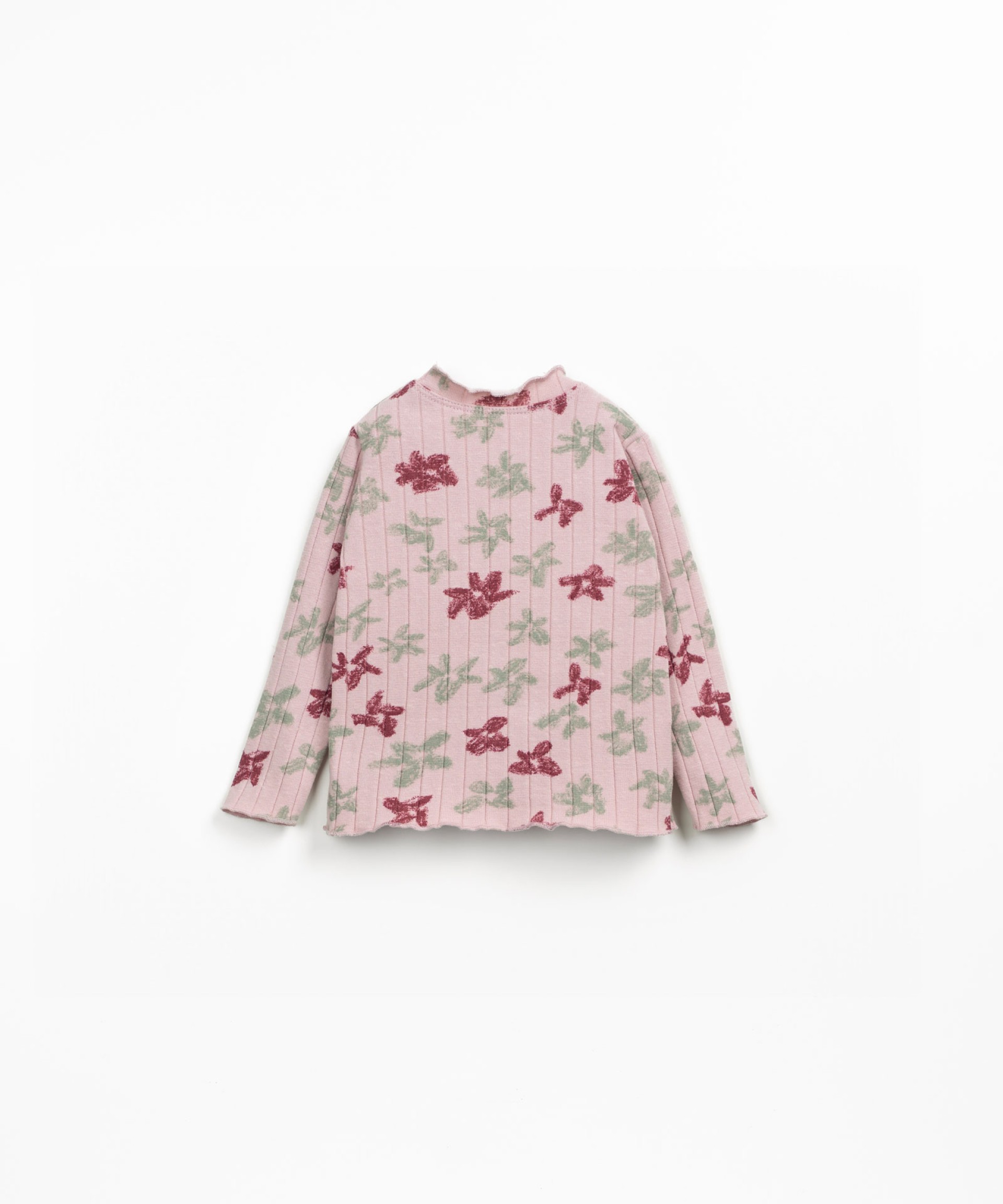 Knitted sweater with floral print