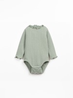 Bodysuit in a blend of natural and recycled fibers