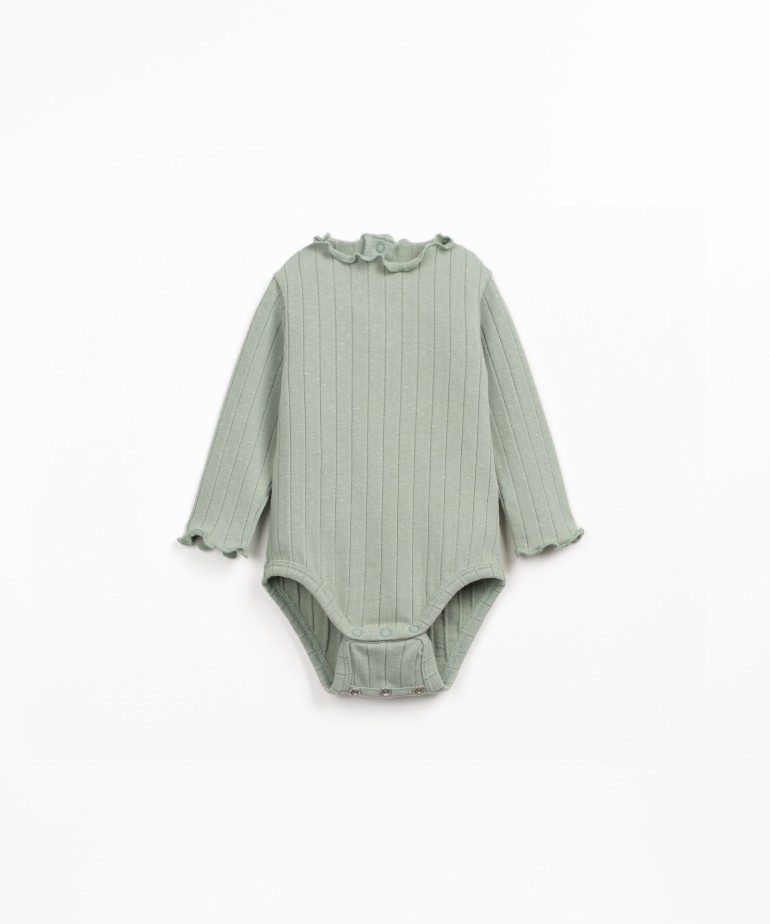 Bodysuit in a blend of natural and recycled fibers