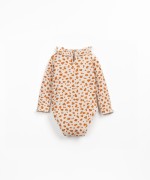 Jersey bodysuit in organic cotton with print