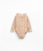Jersey bodysuit in organic cotton with print