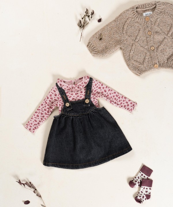 Jersey bodysuit in organic cotton