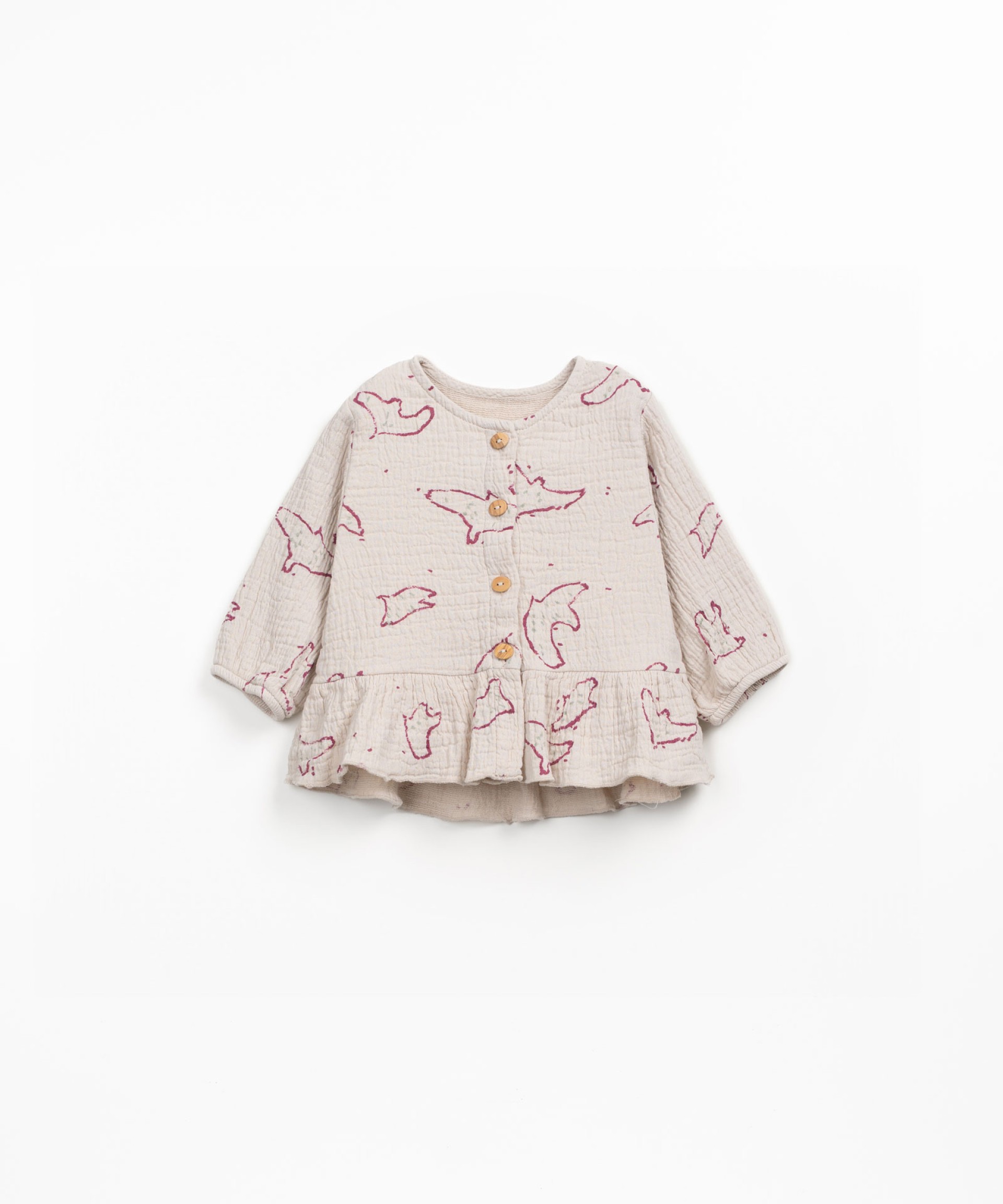 Tunic with ruffle insert
