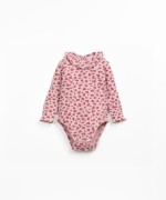Jersey bodysuit in organic cotton with print