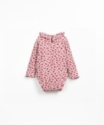 Jersey bodysuit in organic cotton with print
