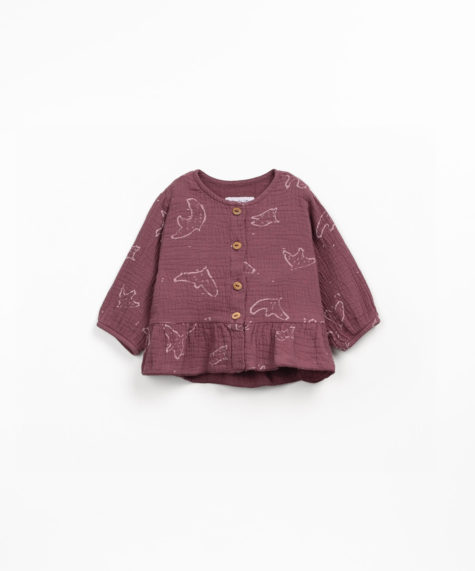 Printed cotton tunic with birds