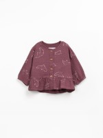 Printed cotton tunic with birds