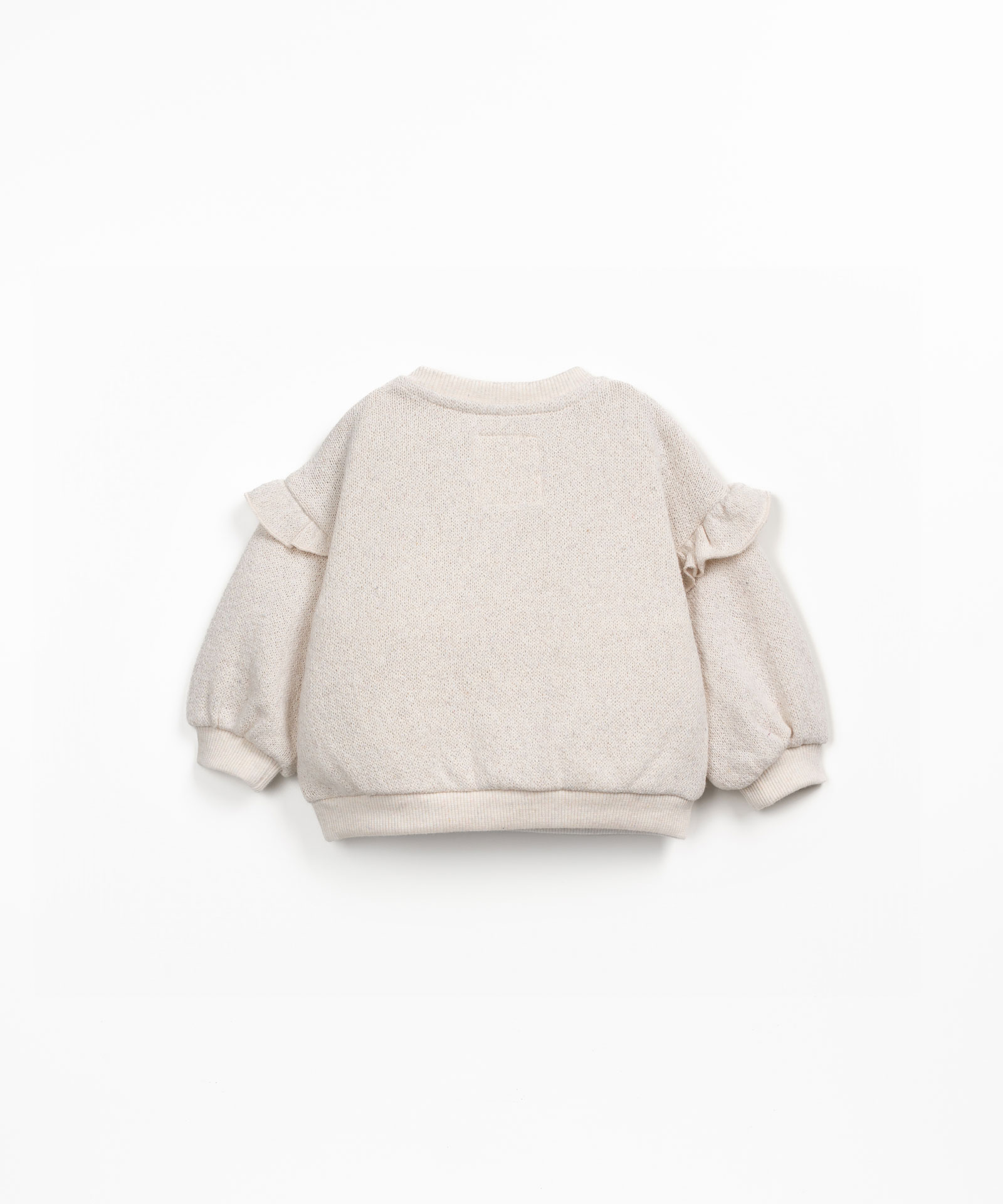Sweatshirt with ruffle on the shoulder