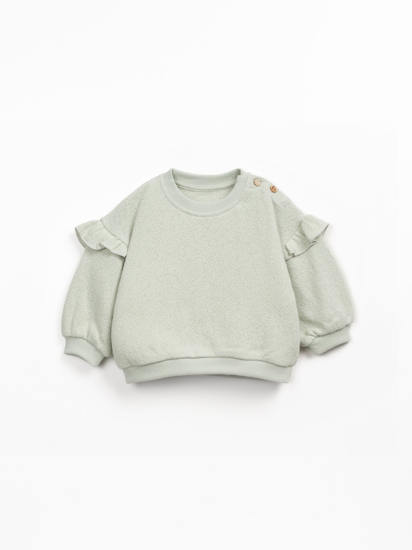 Felpa con volant sulla spalla