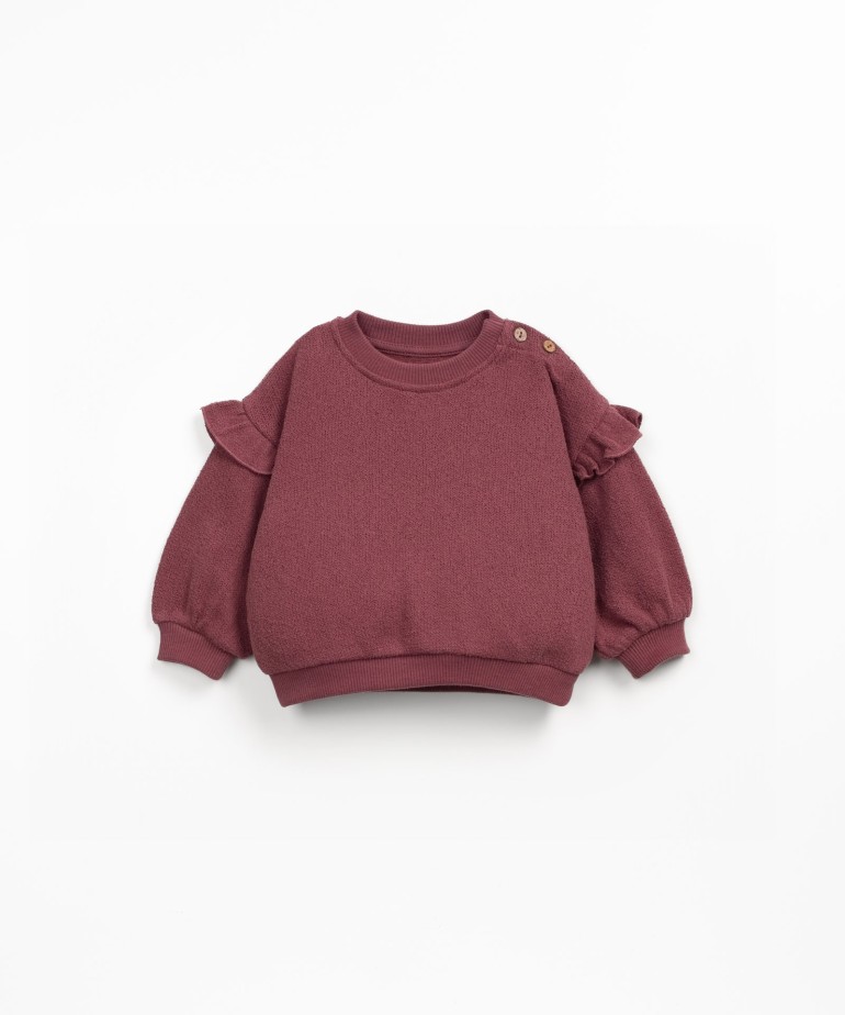 Sweatshirt with shoulder frill