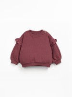 Felpa con volant sulla spalla