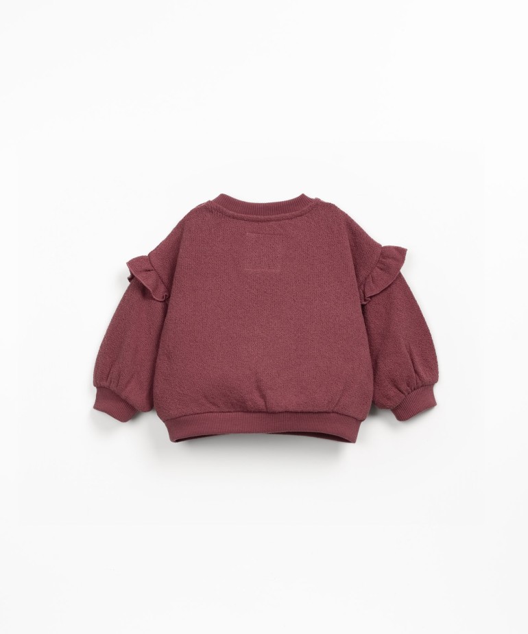 Sweatshirt with shoulder frill