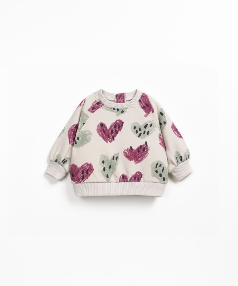Knit sweater with natural fiber blend