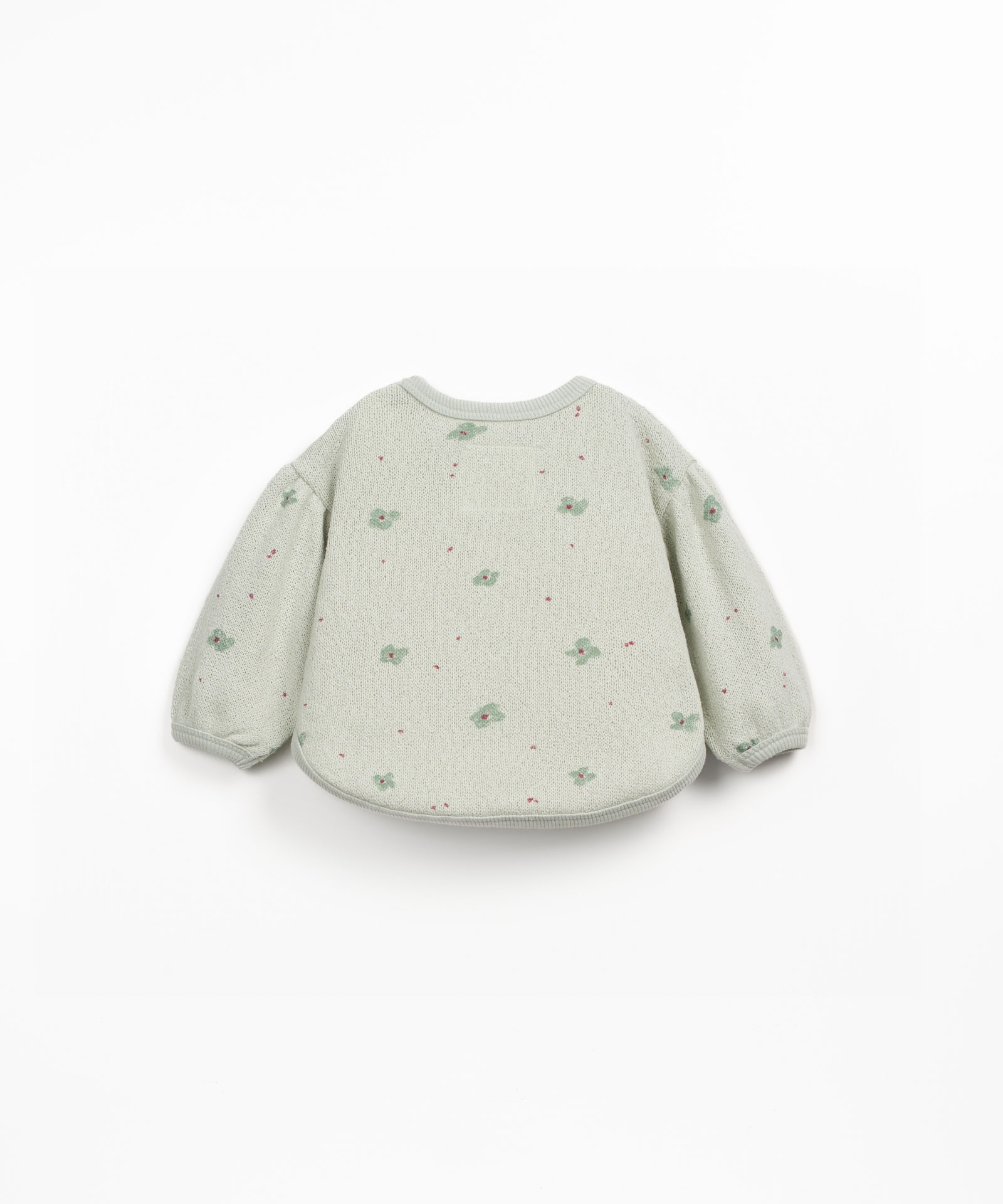 Knit sweatshirt with a blend of regenerative cotton and recycled cotton