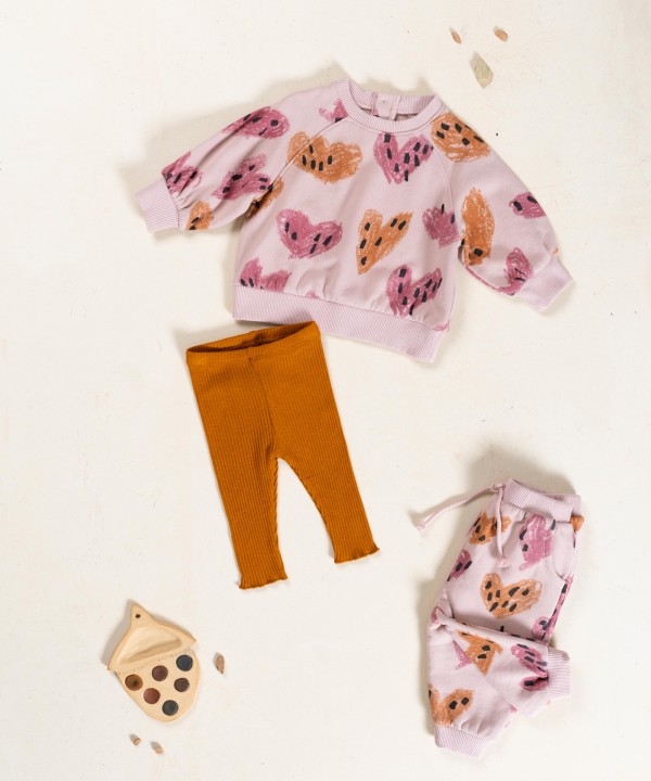 Knit sweatshirt in a blend of natural fibers