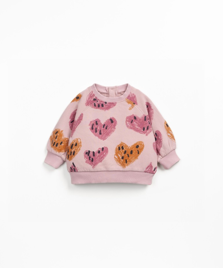 Knit sweatshirt in a blend of natural fibers
