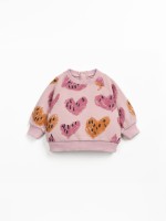 Knit sweatshirt in a blend of natural fibers