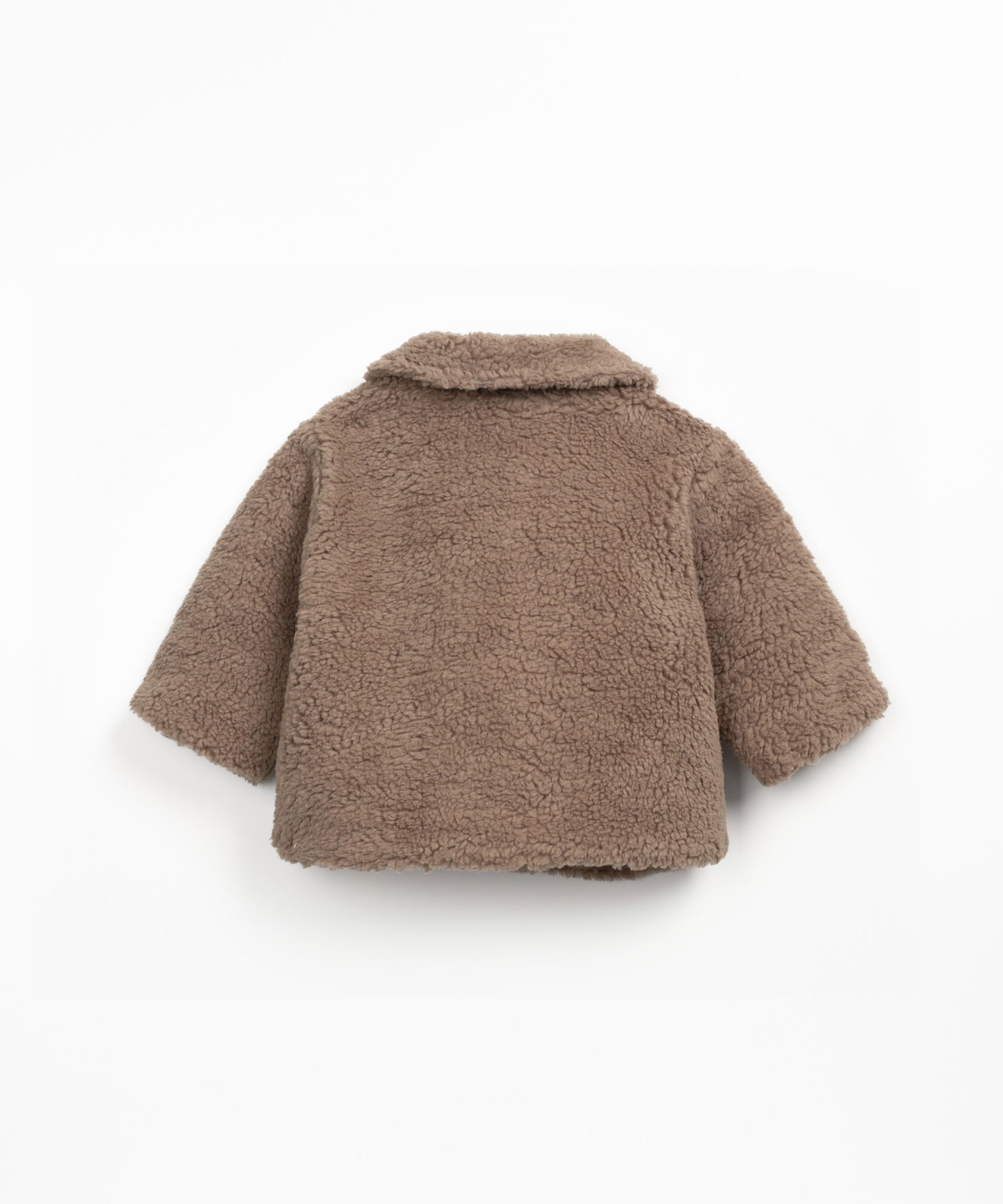 Fur jacket with printed lining