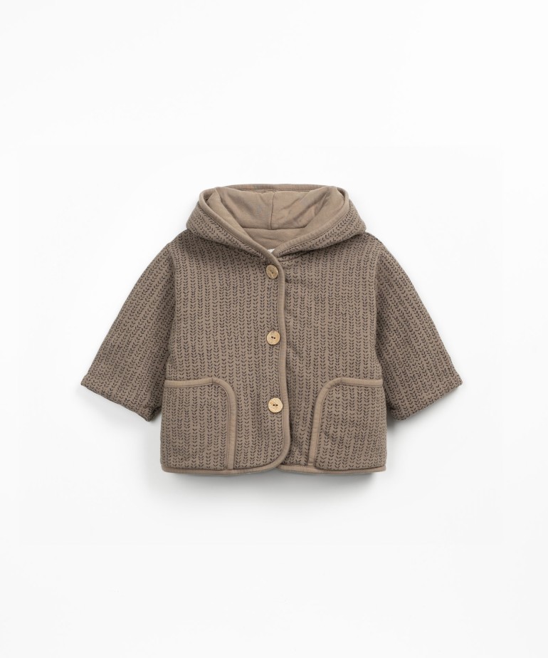 Jacket with natural fiber blend