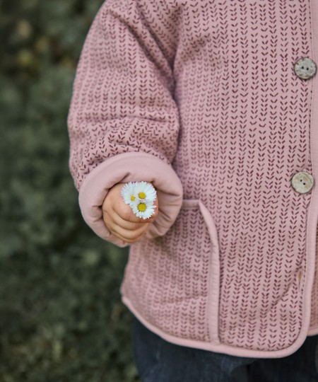 Jacket in blend of natural fibers