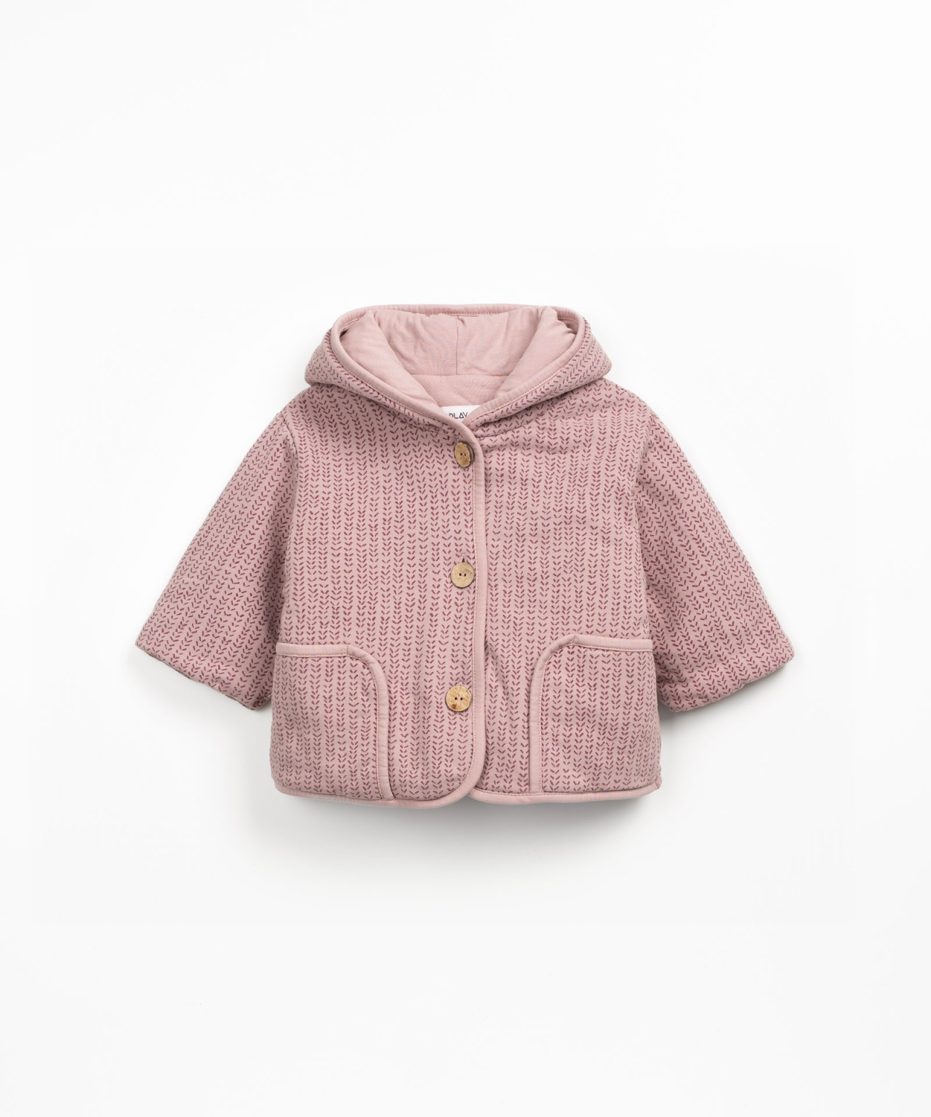 Knit jacket with hood