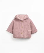 Knit jacket with hood