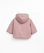 Knit jacket with hood
