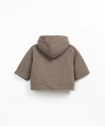 Knitted jacket with hood