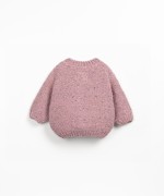 Knit jacket with coconut buttons