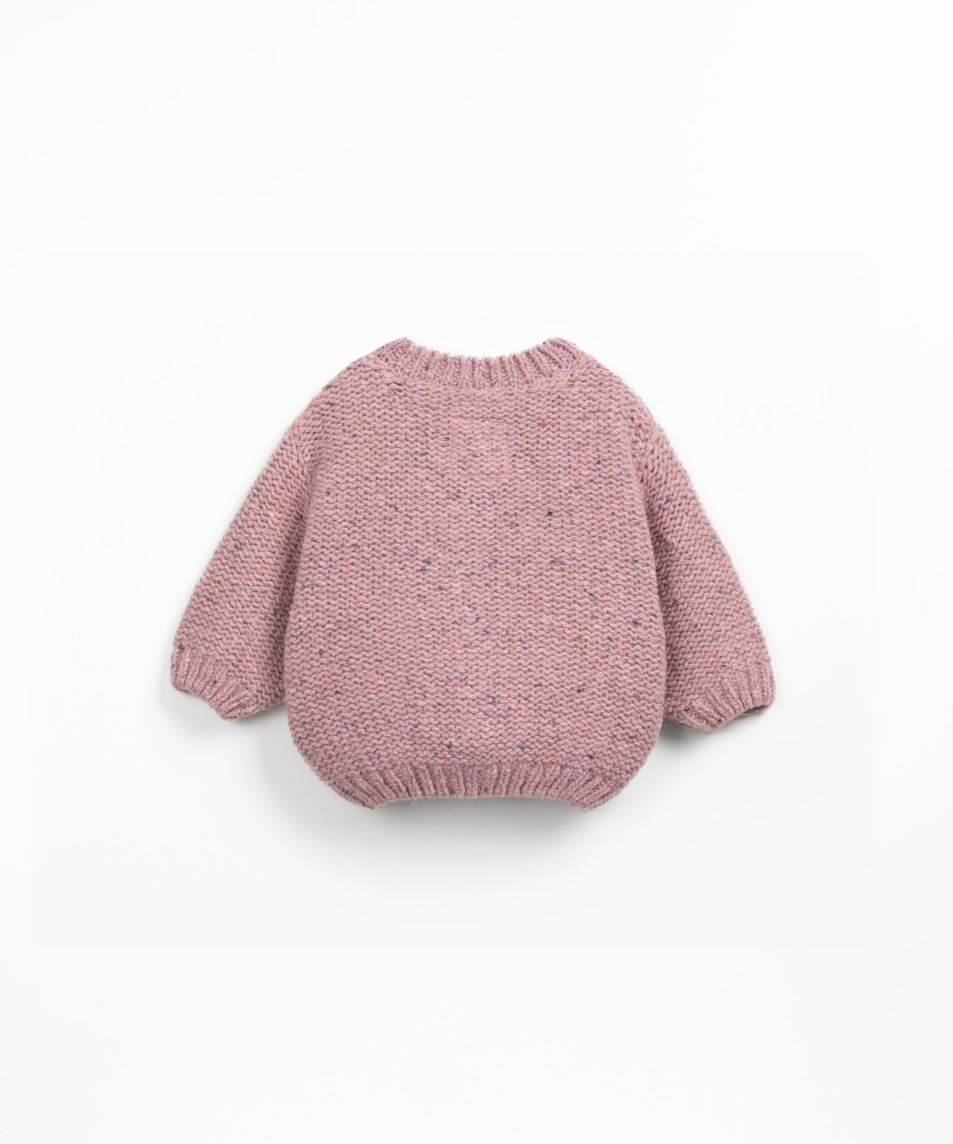 Knit jacket with coconut buttons