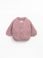 Veste en tricot avec fibres naturelles et fibres recycl�es