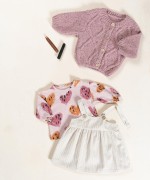 Knit jacket with coconut buttons
